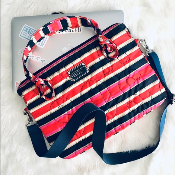 Marc By Marc Jacobs Handbags - Marc Jacobs Striped Crossbody Laptop Tote Bag
